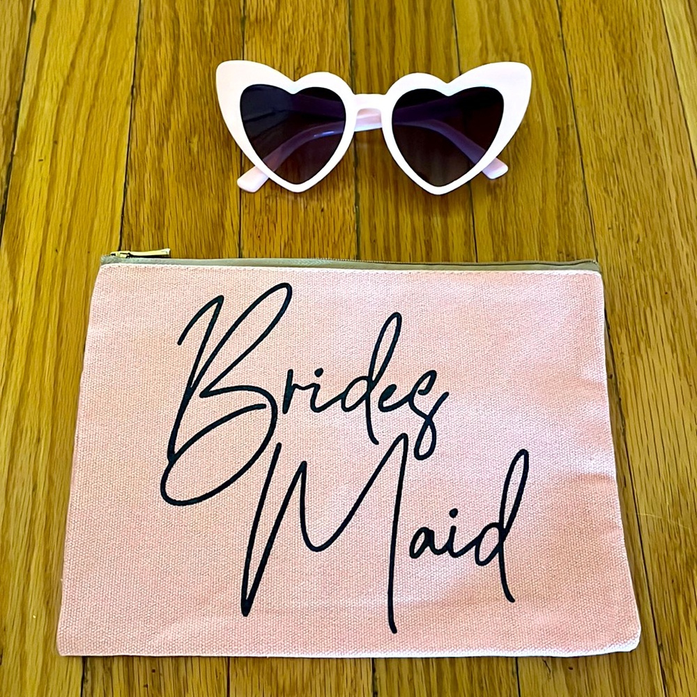 Brides maid canvas bag and sunglasses